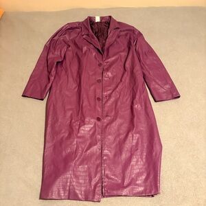 Spirit Women's Faux Leather Suicide Squad‎ The Joker Overcoat Purple Large